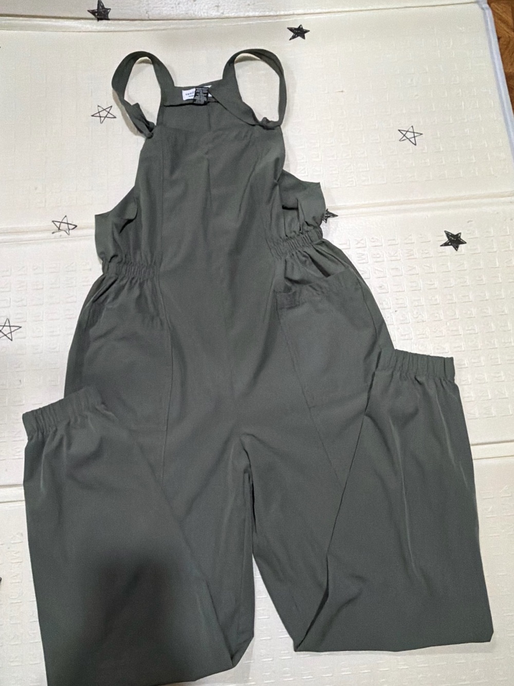 Vanilla Star Olive Utility Jumpsuit with Pockets